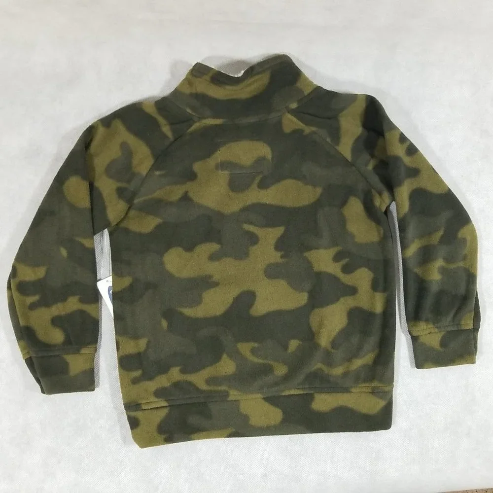 NWT Old Navy Fleece Pullover Sweatshirt ‎ Green Camo Boys Size 3T